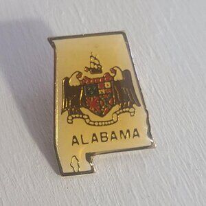 Alabama State Coat Of Arms Lapel Pin Tie Tack Brooch